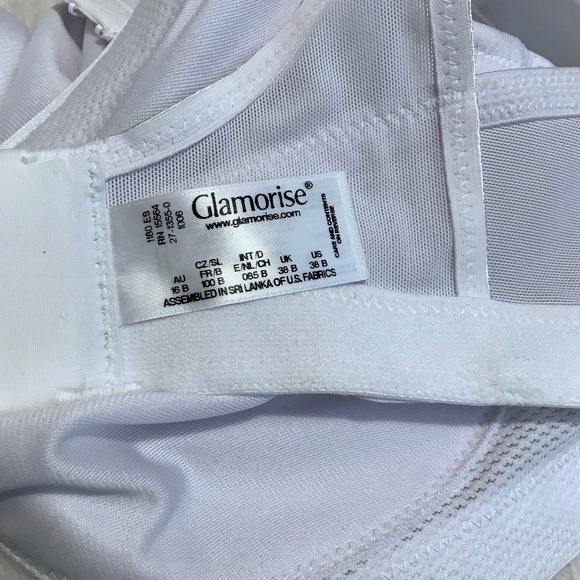 Glamorise NWOT White Unlined Bra Women 38B - Picture 8 of 9